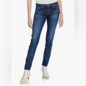 AG The Stilt Cigarette Leg  Dark Wash no holes stretch Jeans size 25